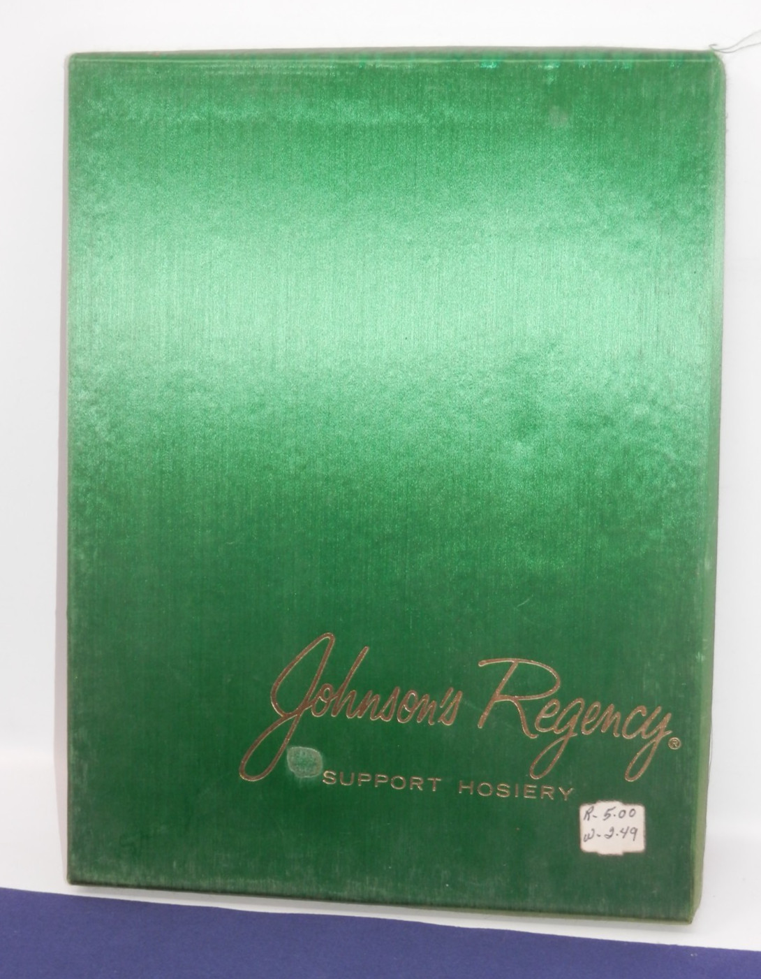 Vintage 50s Johnson’s Regency Seamless Stockings • Thigh High L White 31″ NOS