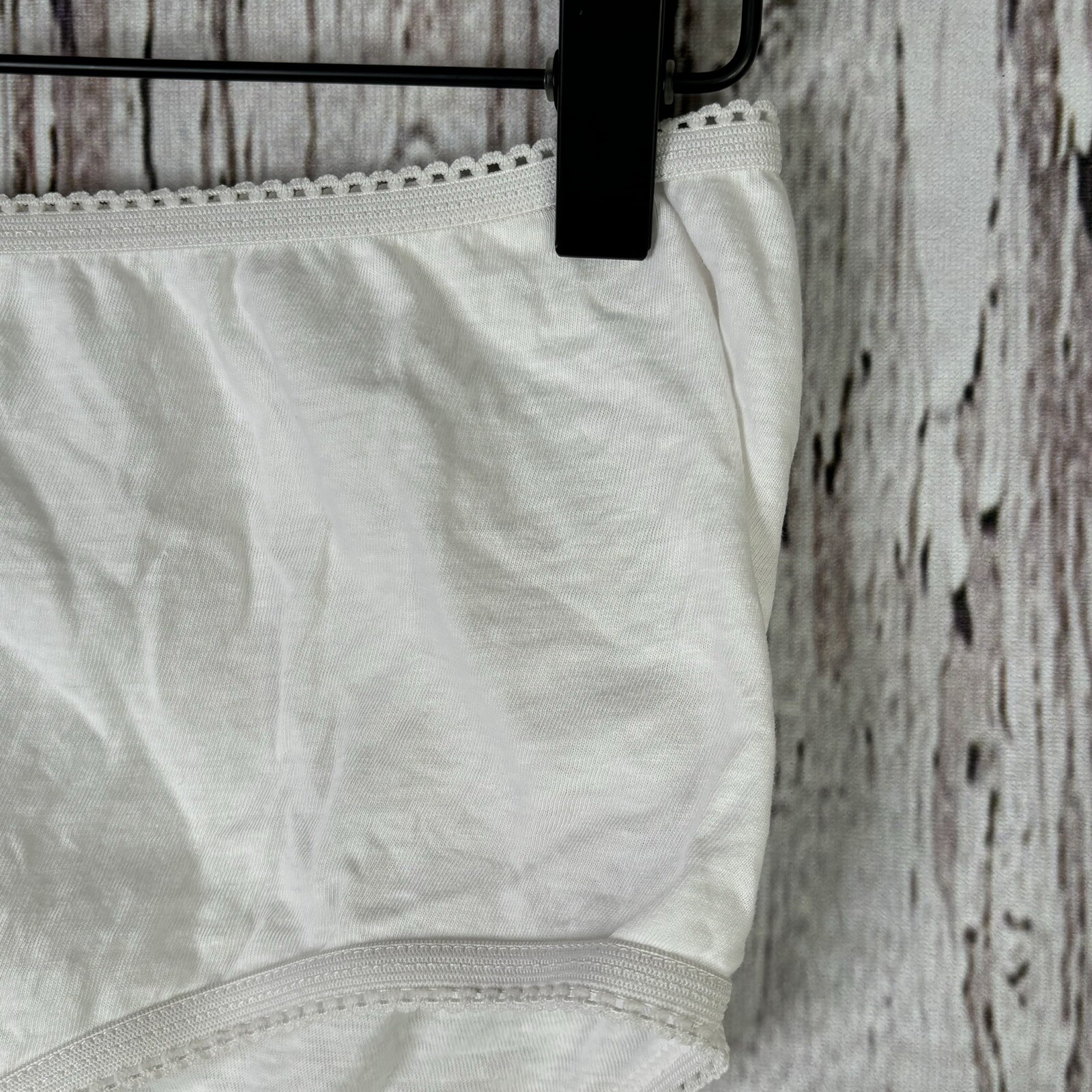 Vintage Cotton Panties Briefs Unknown Brand White Cotton Ladies Women’s Size 7