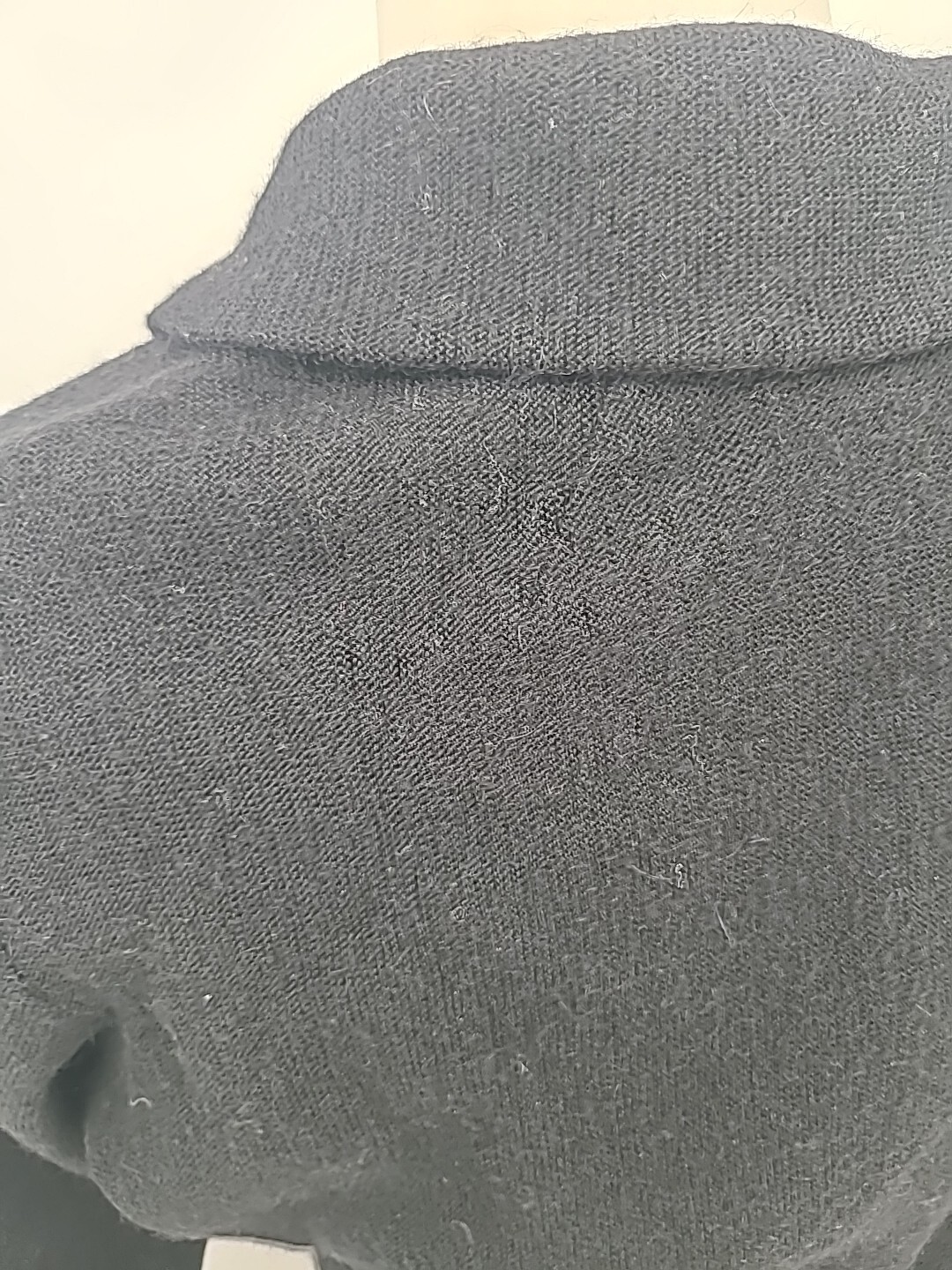 Vintage Early 50s Kimberly Knit Dress, Black Mohair And Virgin Wool Large Retro