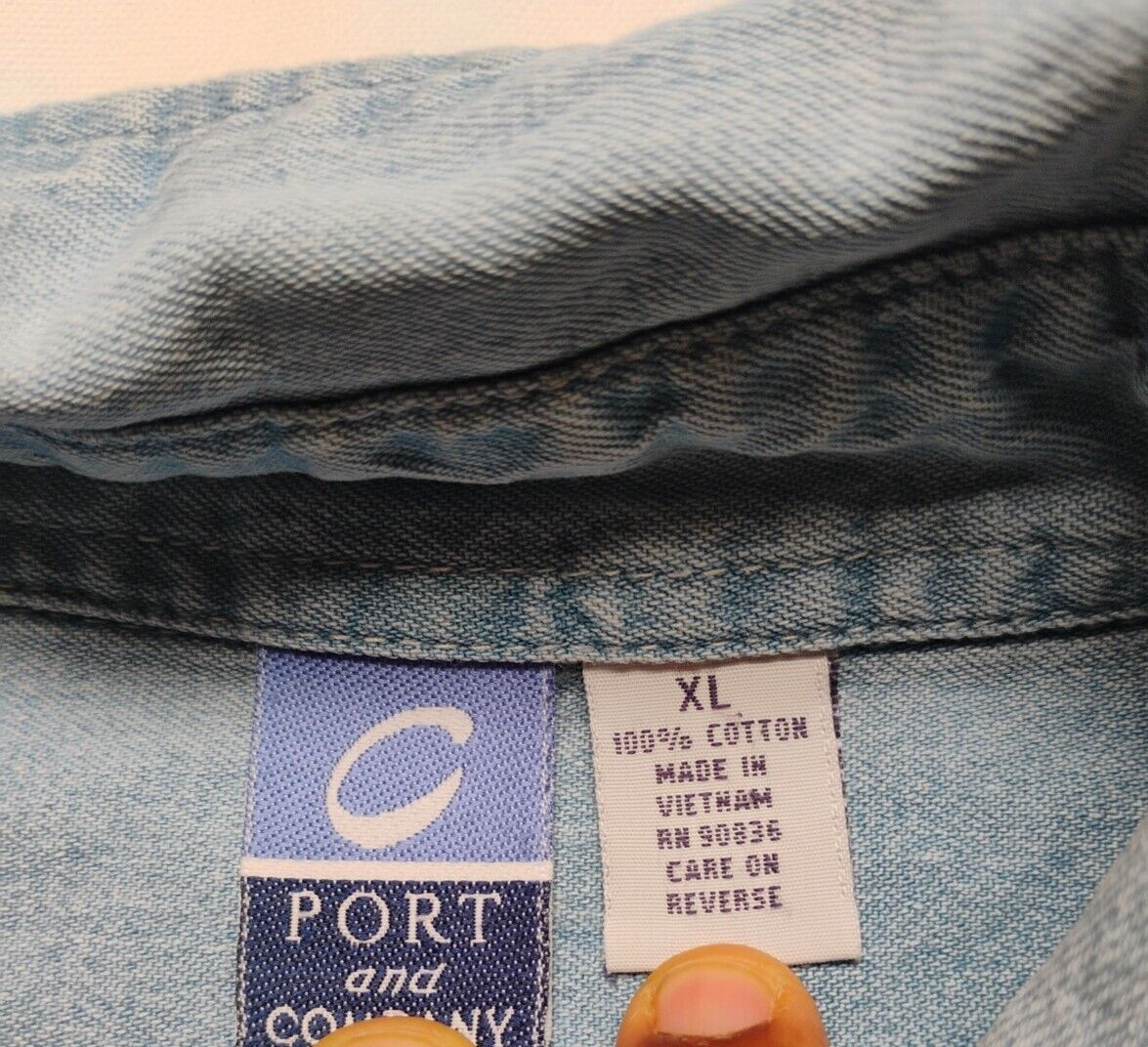 Horse Denim Shirt Adult XL Blue Equestrian Men Tribal Men 90s VINTAGE