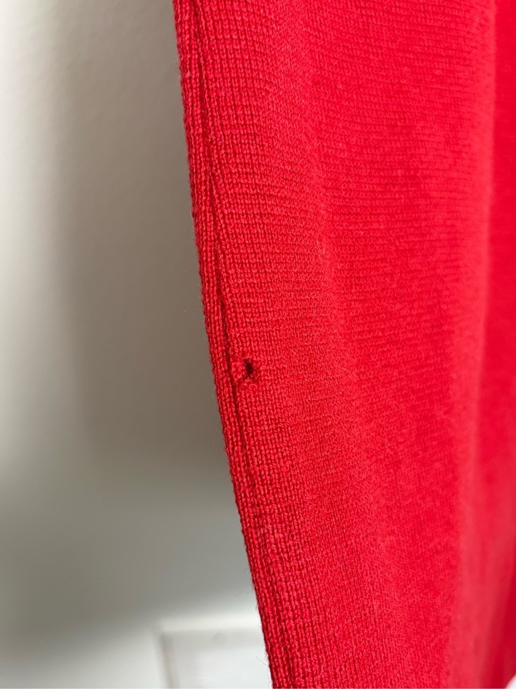 Joseph Magnin Pure Wool Red Long-Sleeve Knit Sheath Dress Size 8