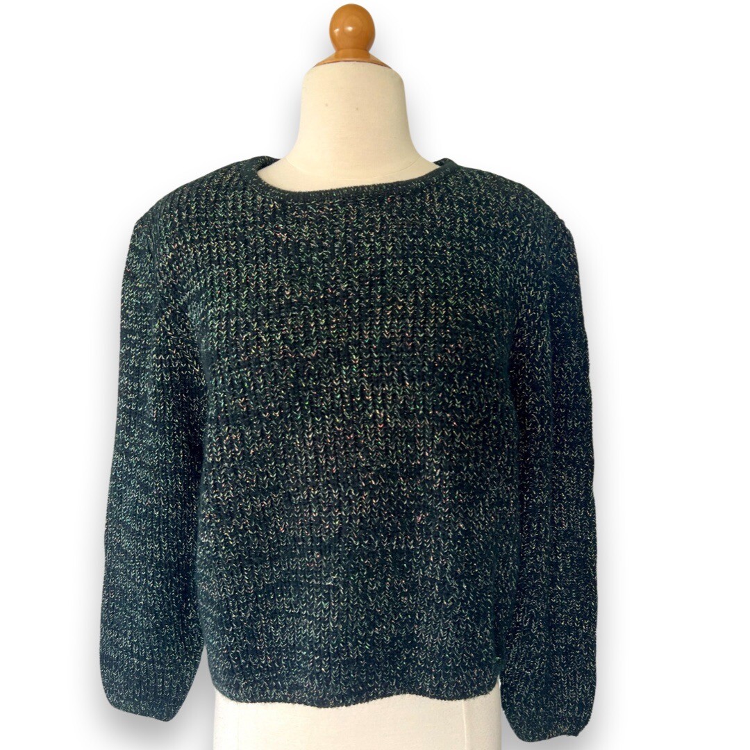 Vintage Limited Express 80s knit sweater Black metallic Size Small