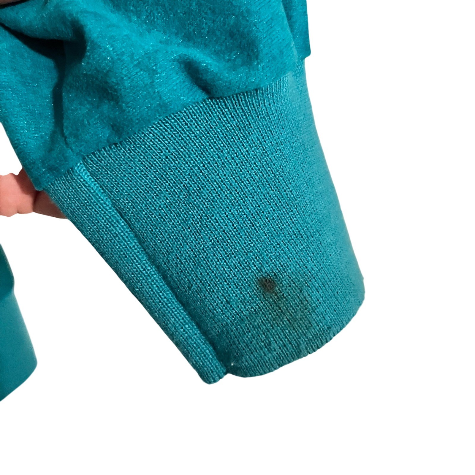 Vintage Jo Hardin Teal Faux Suede Geometric Top Back Zip Size 18 Made in USA