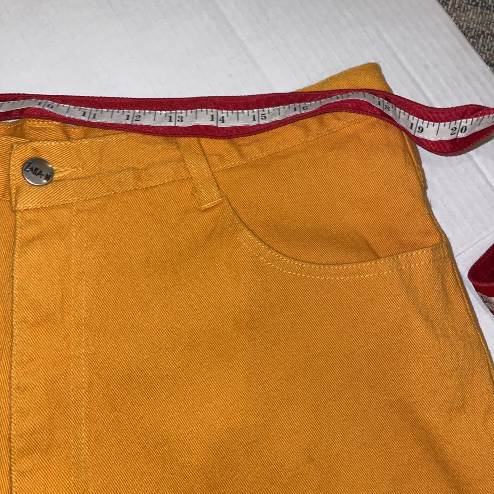 Vintage Pants Zandi Di Size 22 Orange 90’s Y2K Era Denim Stretch Skinny Ankle