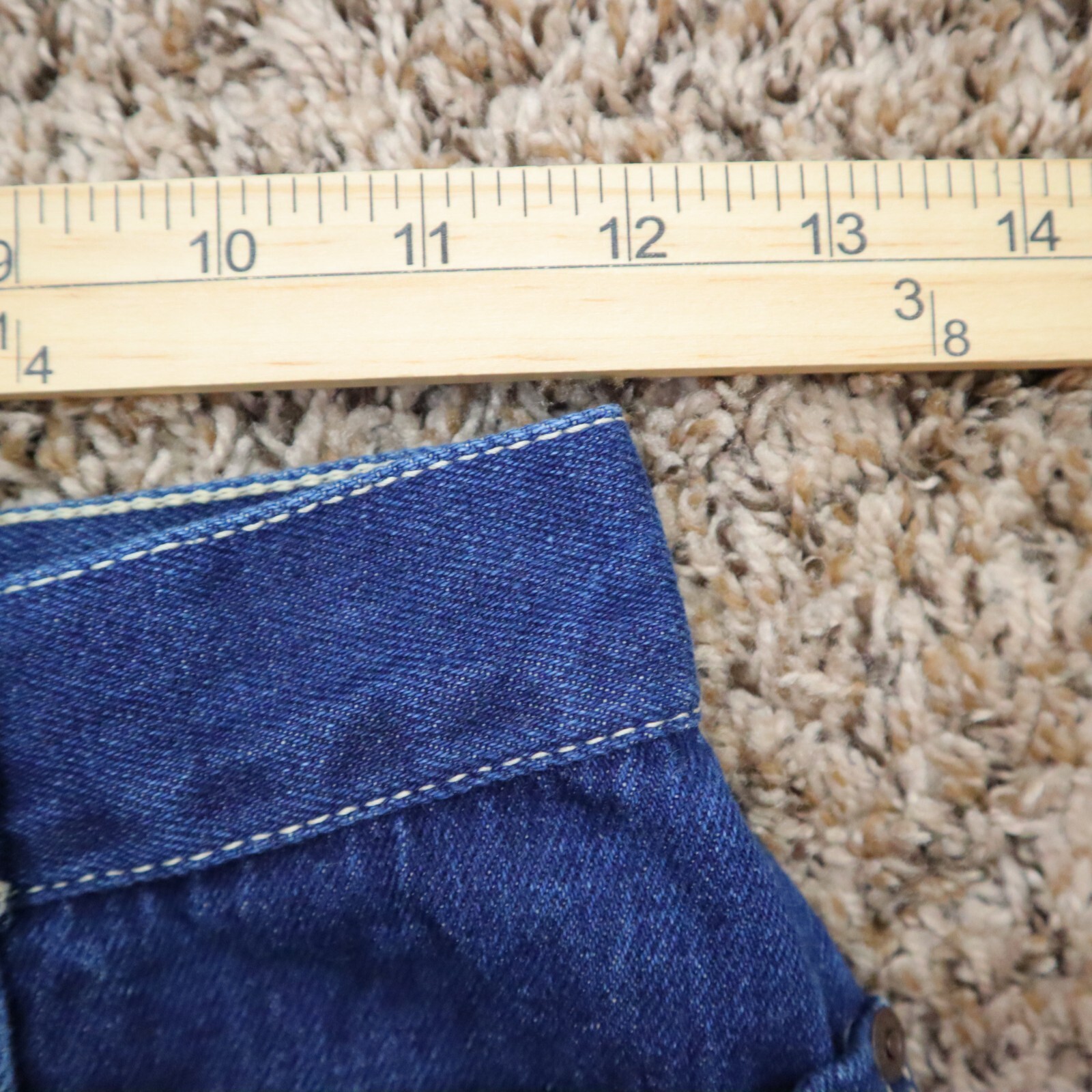 Vintage So-En Denim Wrap Midi Skirt Size Medium Waist 12″ Length 24″
