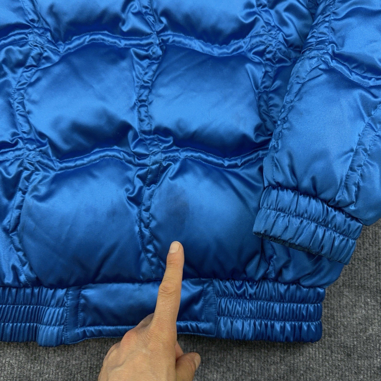 Vintage 80s 90s Snuggler by Kaelin Shiny Blue Down Puffer Ski Jacket US6