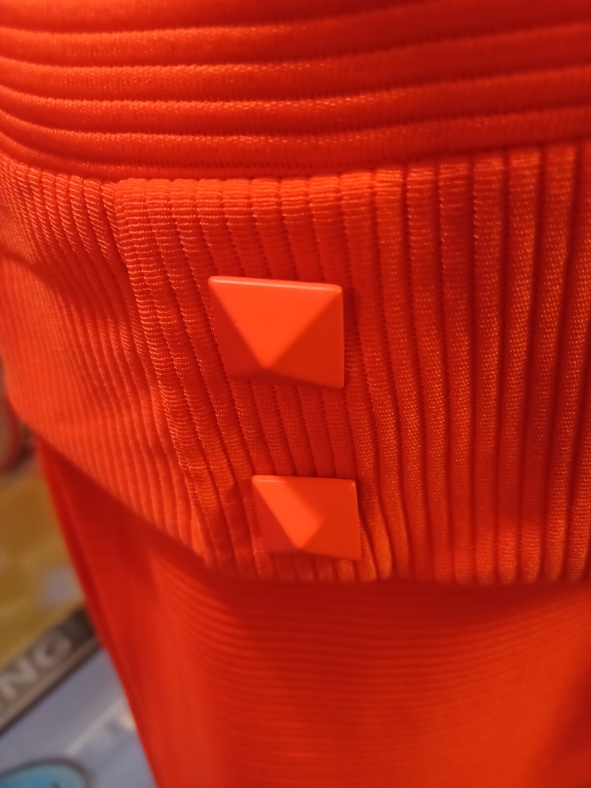 Vtg Mid-century 1960s Polyester Skirt Set UNION LABEL Orange Henry Lee MOD MCM