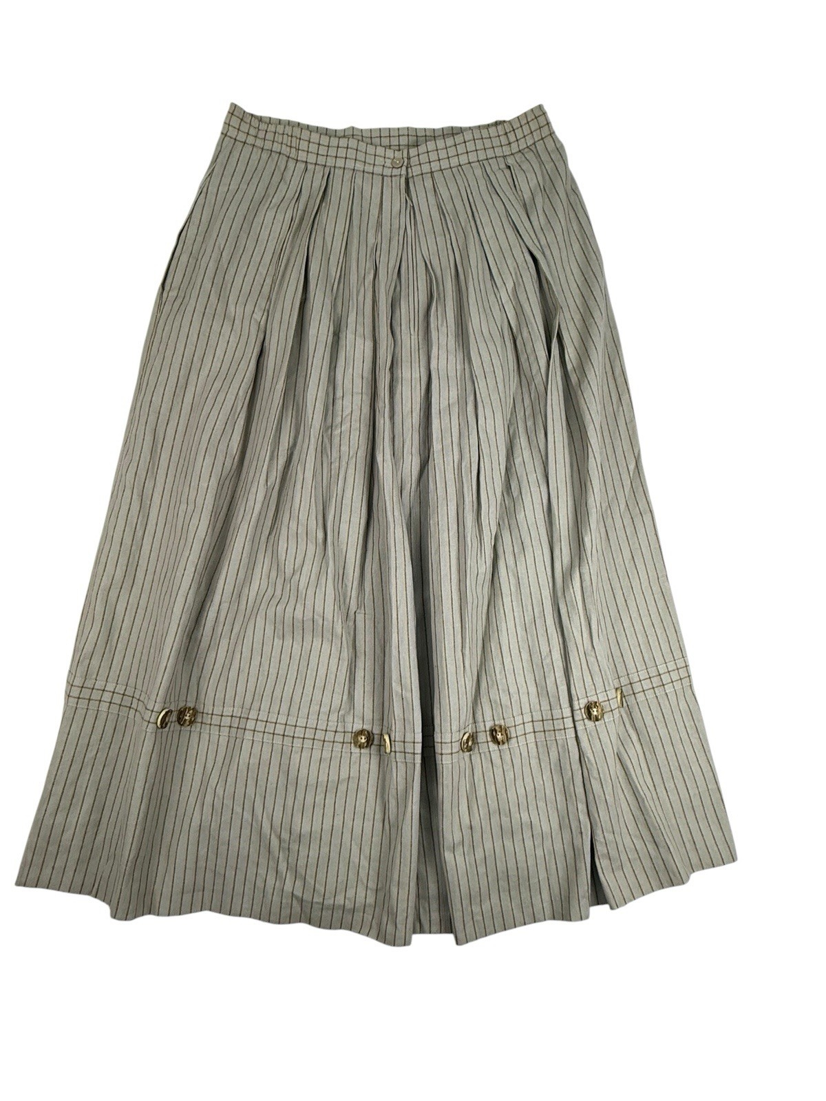 Vintage Alphorn Trachtenmode Austrian Folk Skirt EU 44 Antler Buttons Goblincore