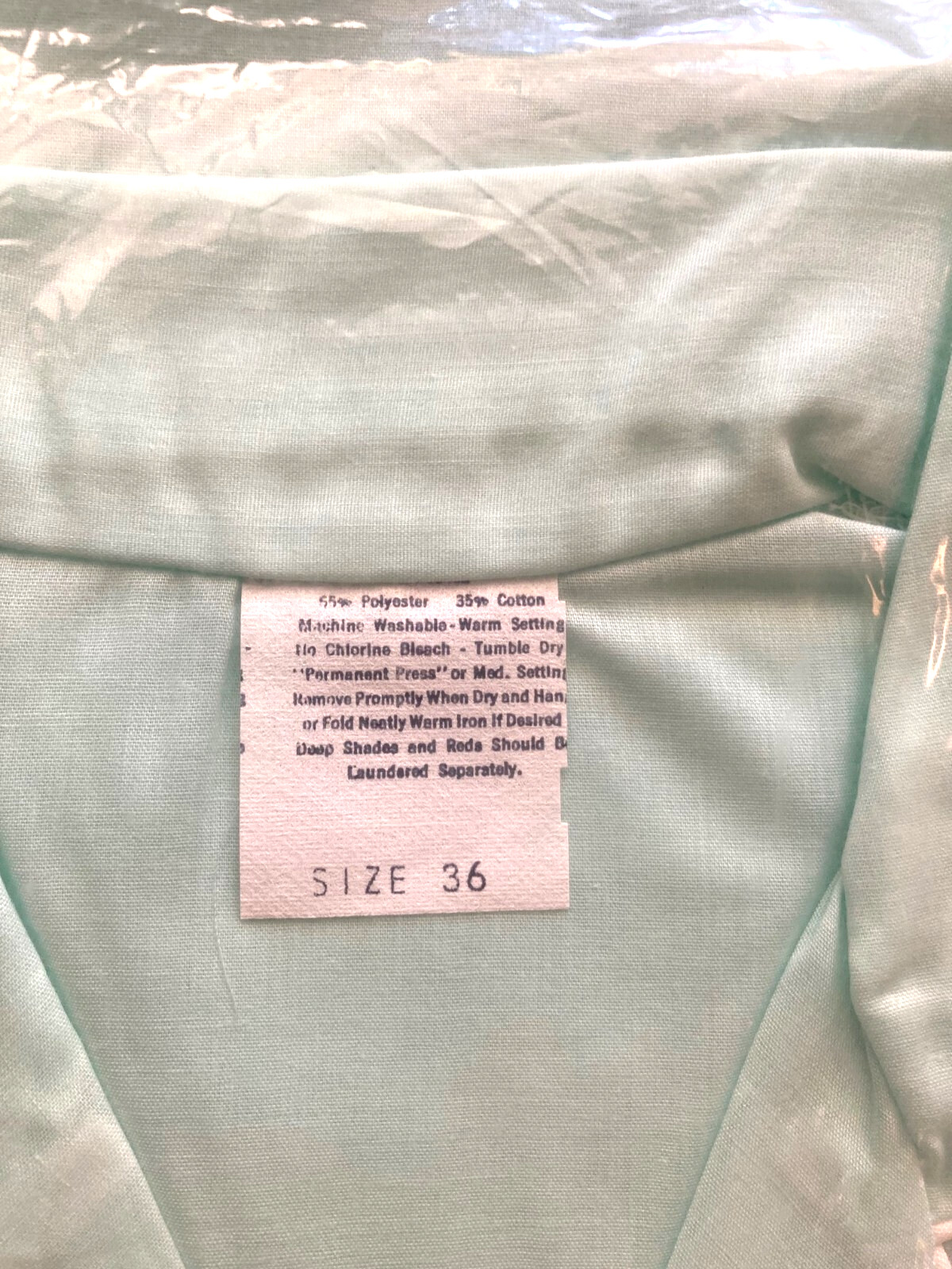 Vintage JC Penney Classic 2-pc Pale Green Pajama Set Women’s 36 NOS