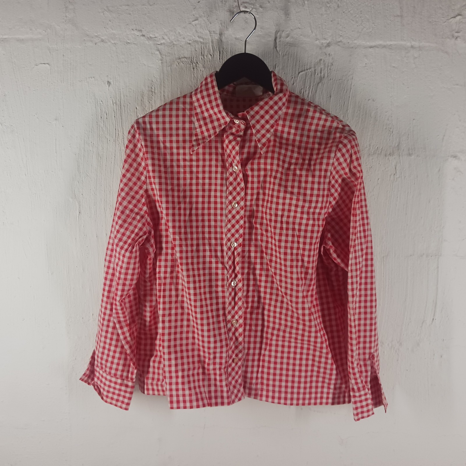 Sears Vintage Women’s Perma Prest Size 20.5 Plaid Button Down Shirt Long Sleeve