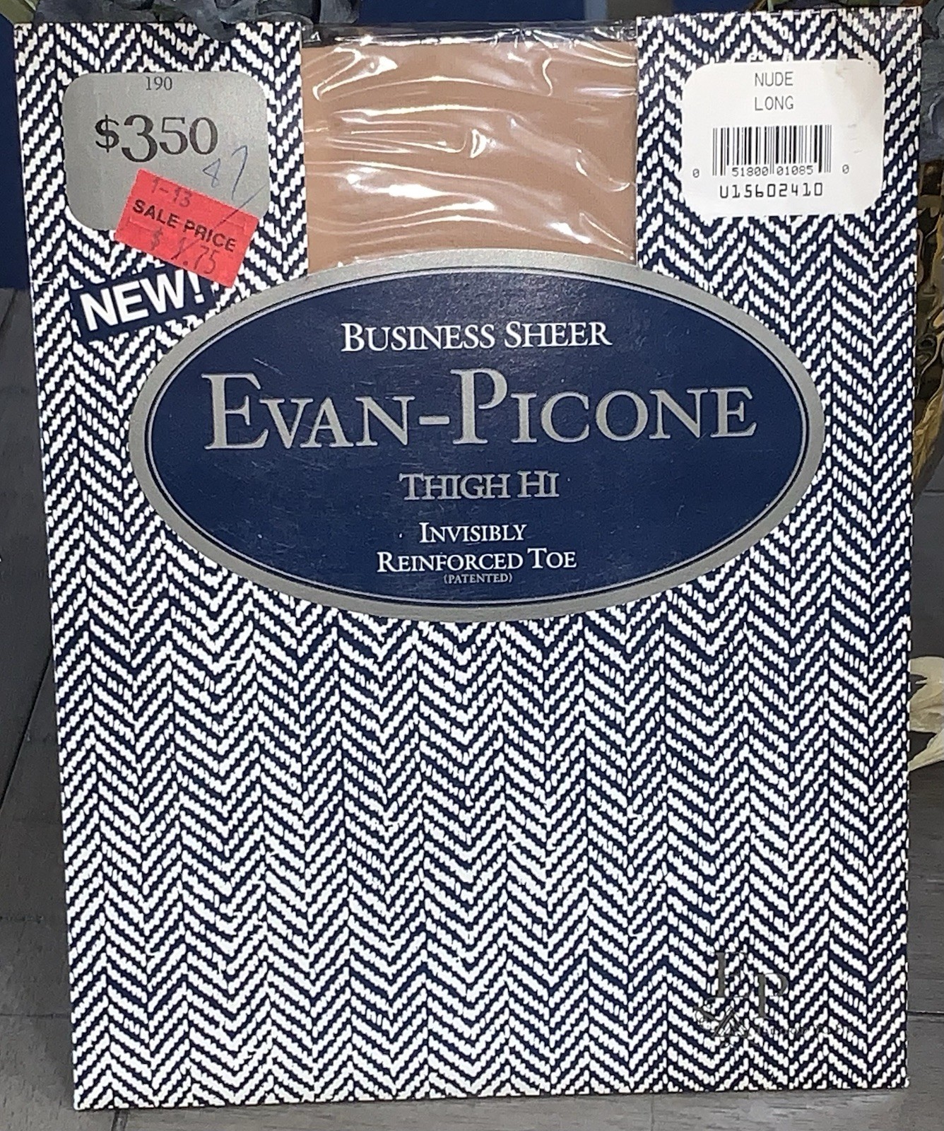 B7 VINTAGE EVAN-PICONE NUDE LONG THIGH HI STOCKINGS STYLE 190 BUSINESS SHEER Q