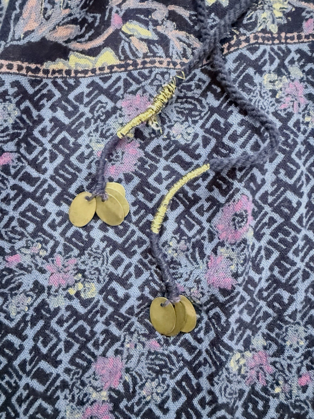 Billabong Women’s Vintage Y2K Boho Floral Whimsical Gypsy Tunic Surfer Dress M