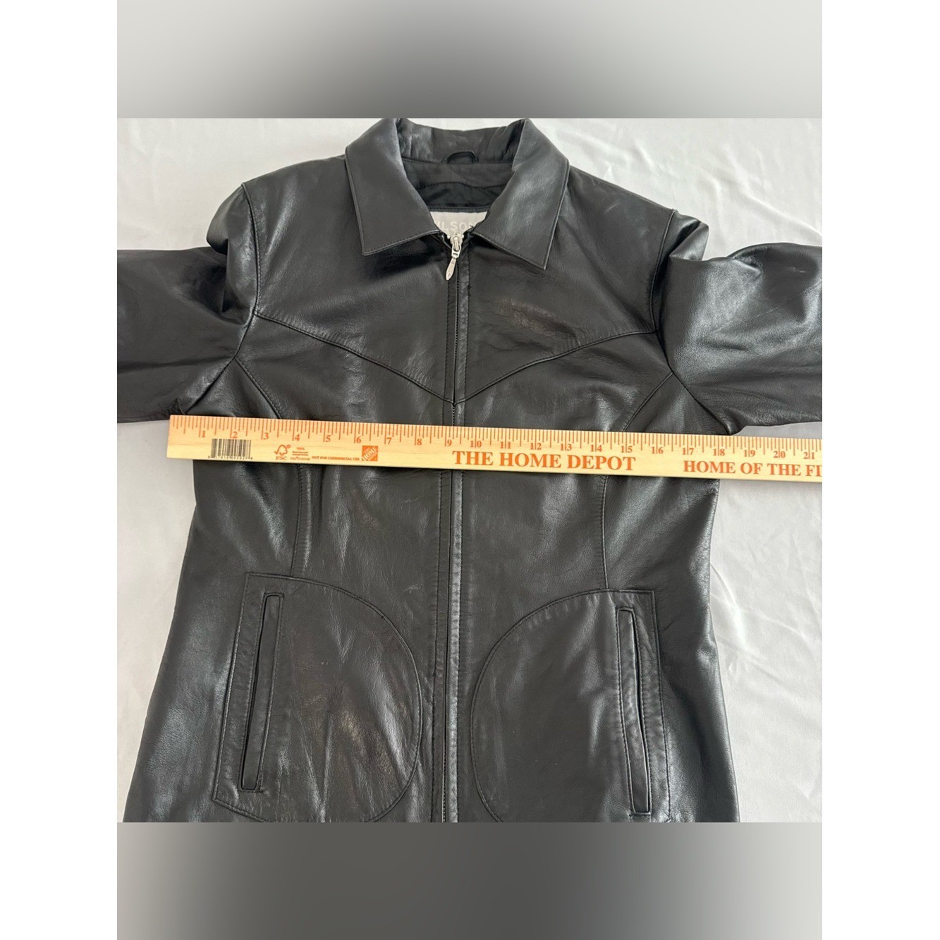 Vintage Wilsons Leather Maxima Ladies Jacket 100% Leather Medium Black