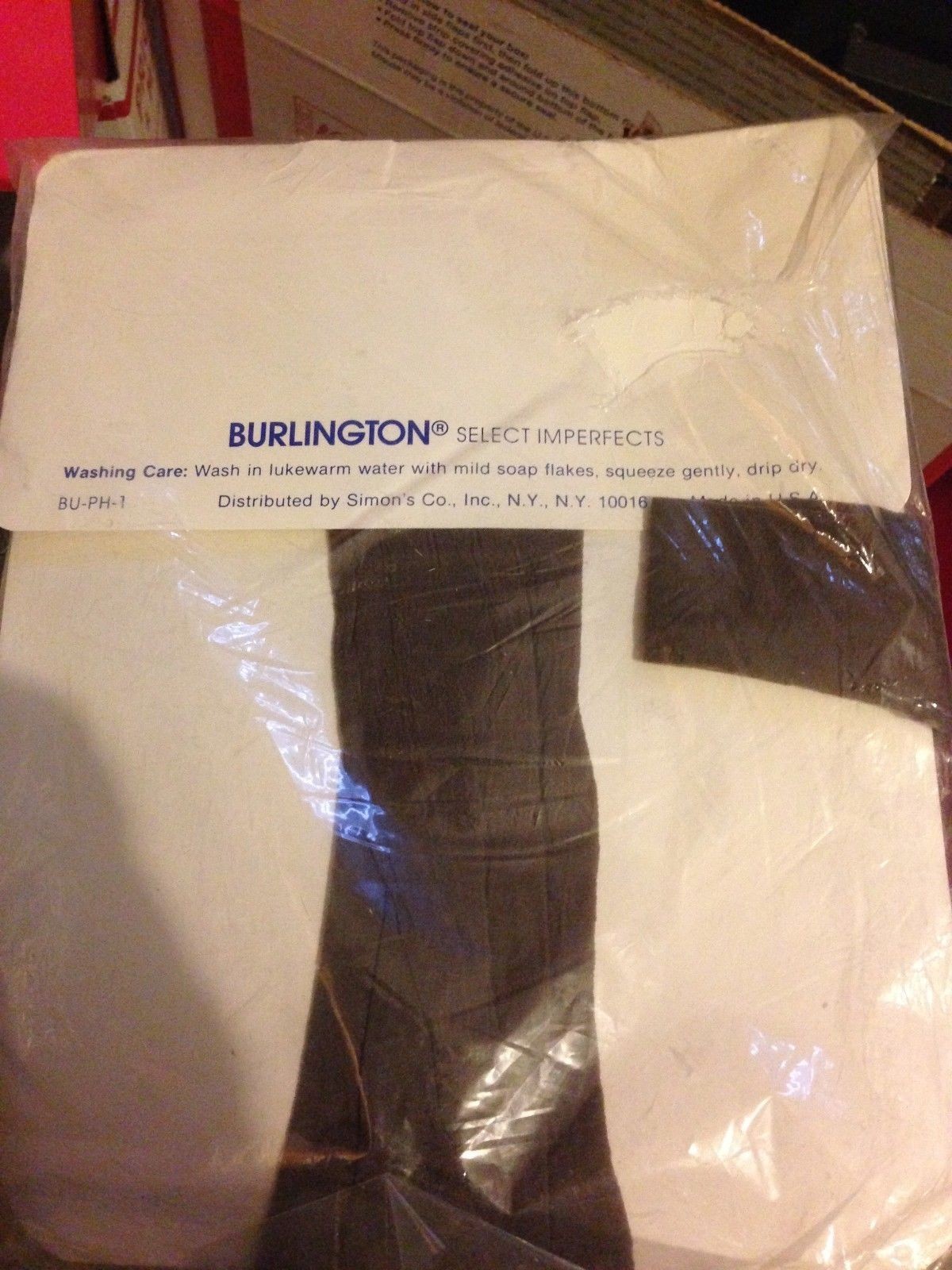 Vintage Burlington pantyhose color grey mist size 1-2X