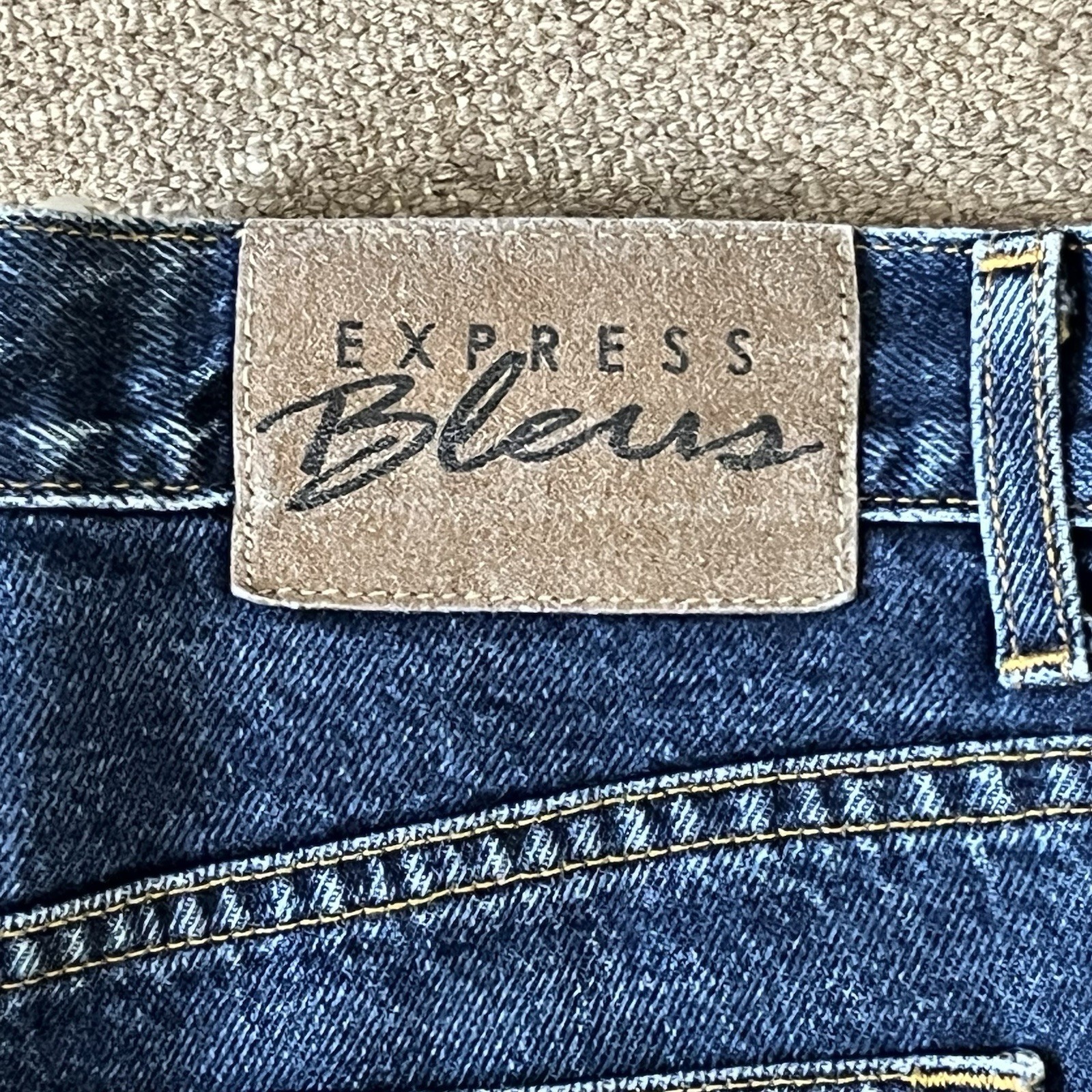 Vintage 90s Express Boot Cut Flare Bell Jeans Women’s 9/10 R USA Made Blue Denim