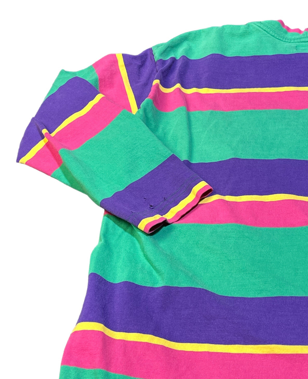 Vintage GUESS Jeans USA Spell Out Striped LS T Shirt Georges Marciano Women’s S