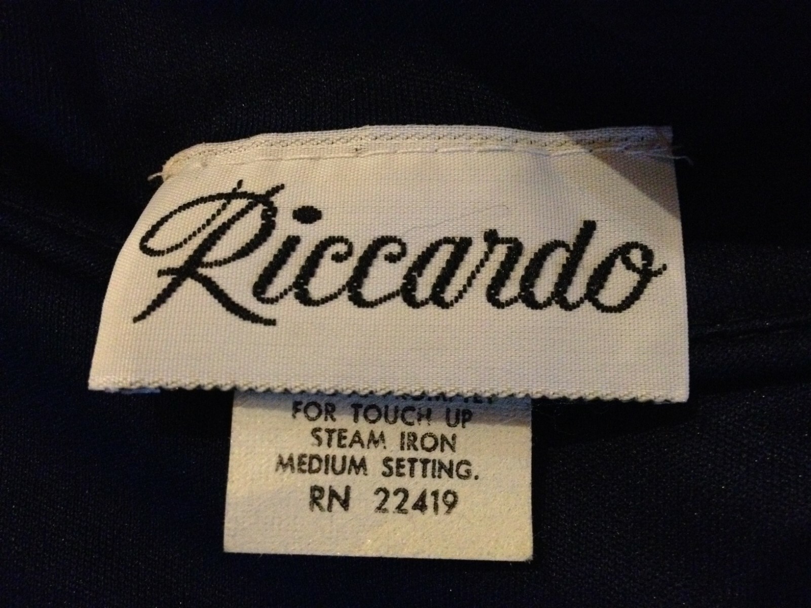 VINTAGE 1980’S RICCARDO BLUE Pleated DRESS Size Medium