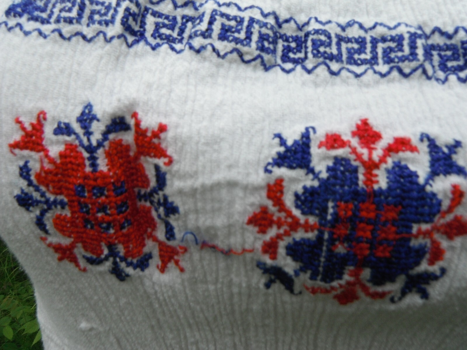 VTG. ’70’s embroidered 100% cotton made in GREECE HIPPIE BOHO peasant BLOUSE S