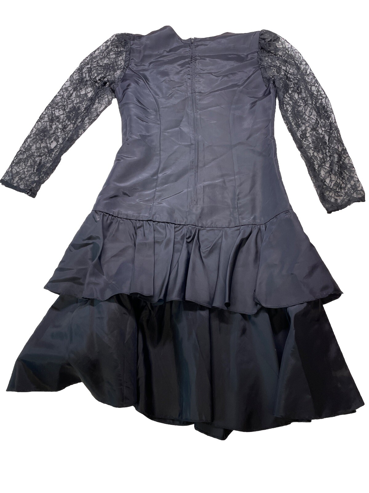 Vtg Joni Blair Of California 80’s-90’s Prom Cocktail Dress Lace Bow Layered Sz 9