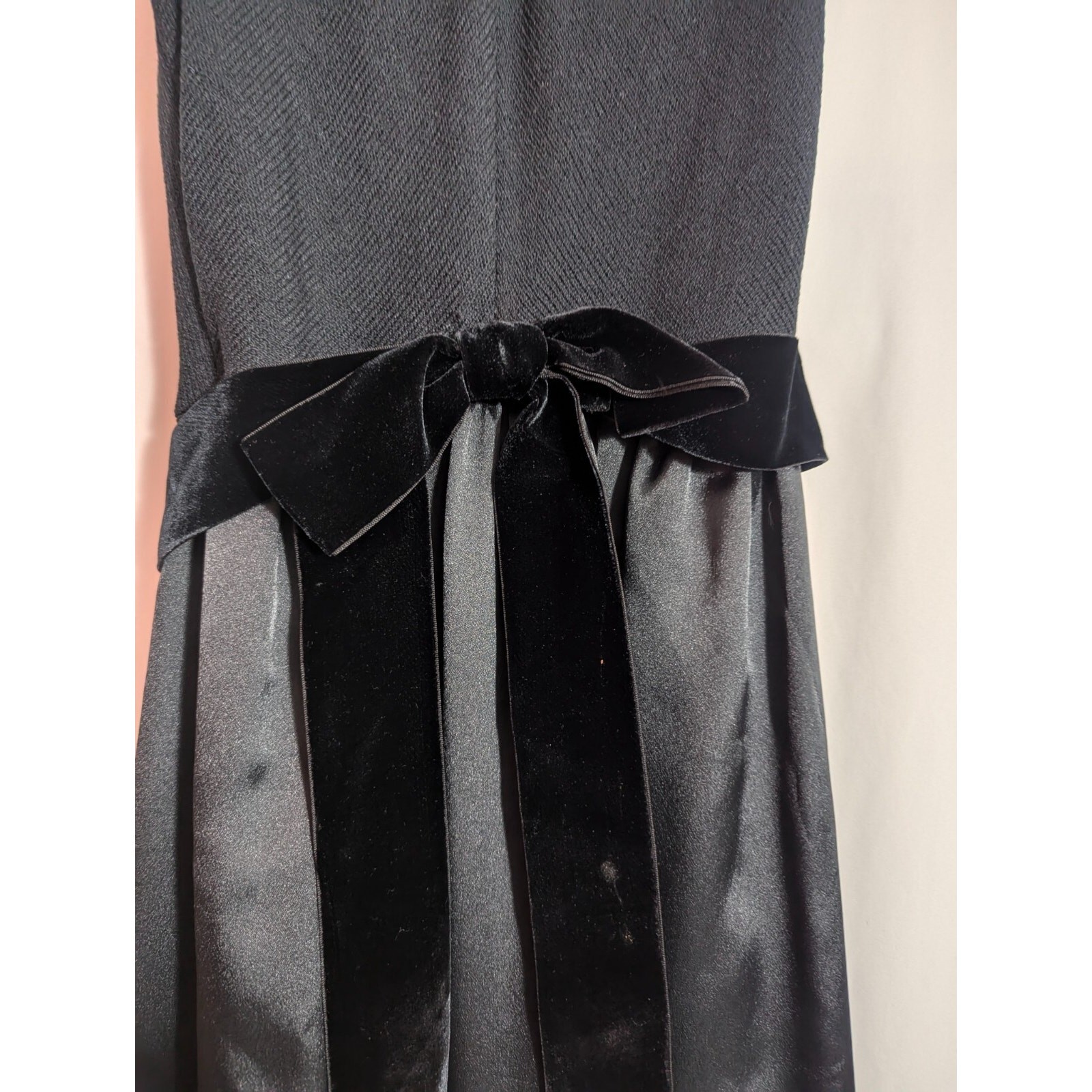 Vtg Pat Sandler Black Formal Edwardian Maxi Dress Size 6 *READ T1 Gothic Formal