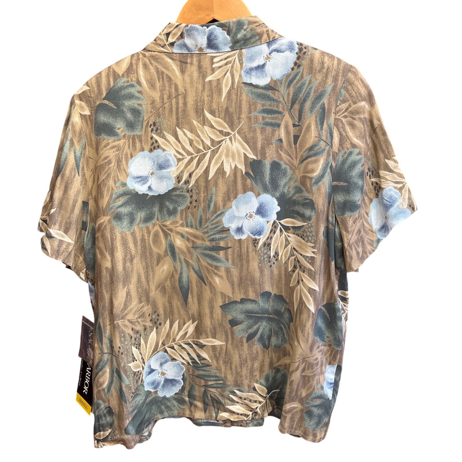 Deadstock Sag Harbor Tropical Floral Blouse Coastal Grandma Hawaiian Summer Top