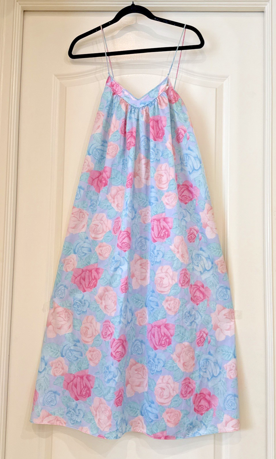 VTG Givenchy Intimité Paris Set Sz M Floral Robe & Peignoir Pastel Golden Girls*