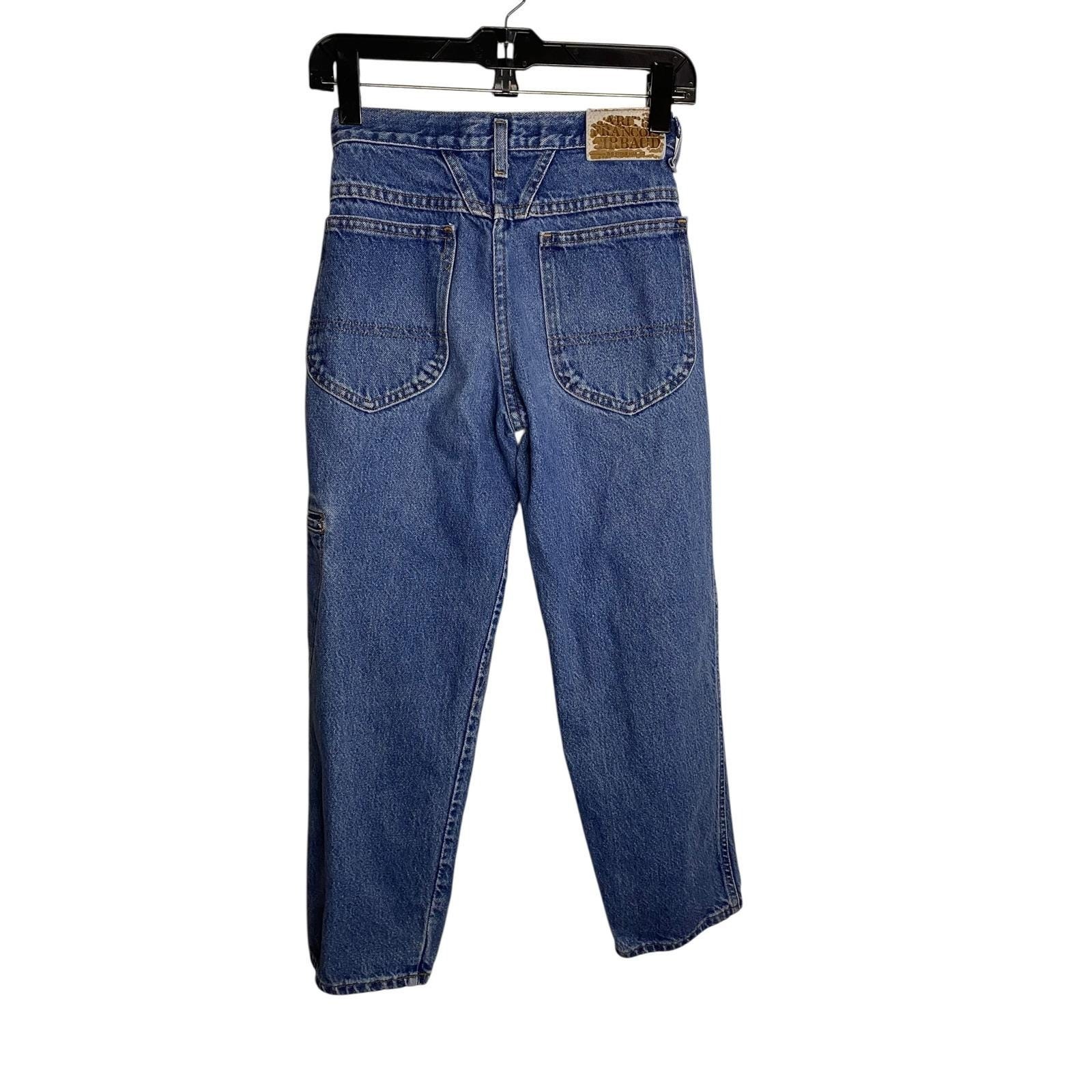 Vintage Marithe Francois Girbaud High Waisted Jeans Blue Petite Size 12 26×26