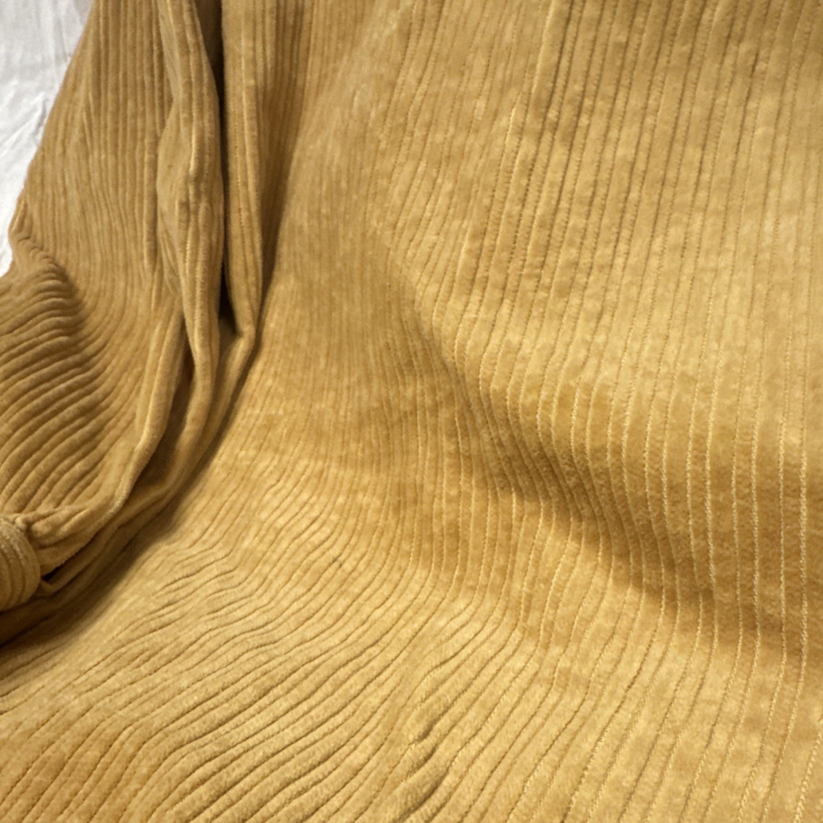 Vintage Cenza by Palmettos Corduroy Zip-Up Shirt Mustard Cotton Large Retro