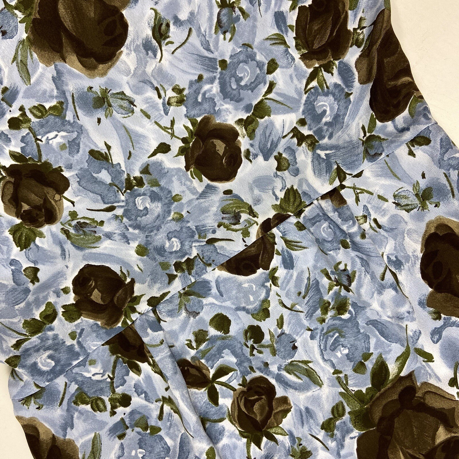 Byer Too! California Women’s VTG 90s Blue Floral Grunge Midi Dress 3
