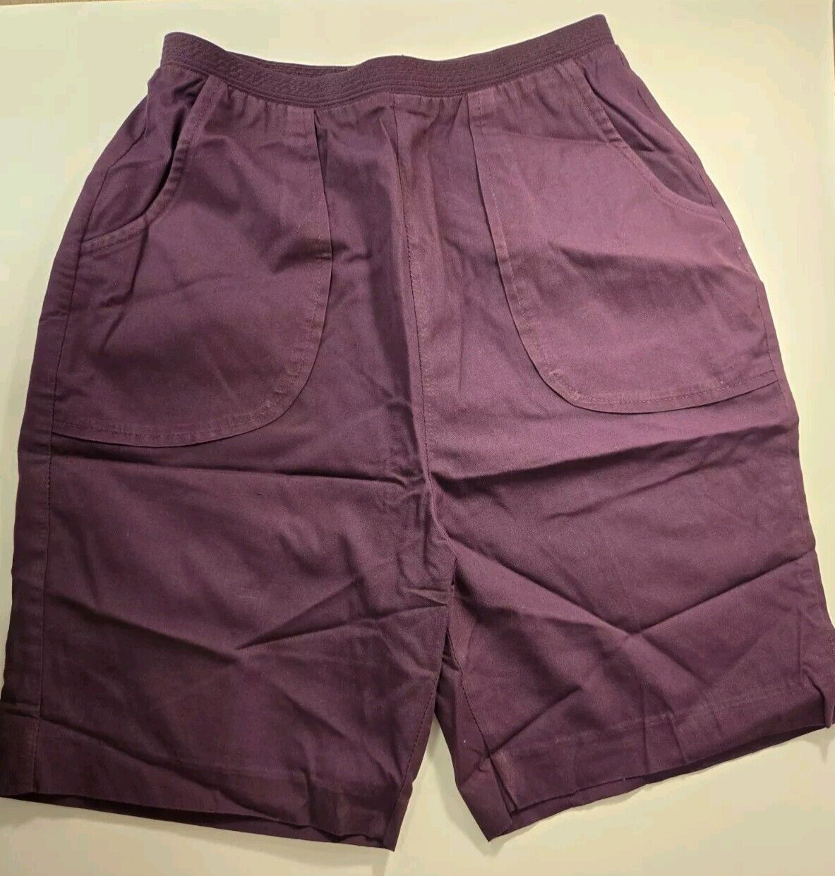 Vintage 1970s Purple High-Waisted Koret of California Polyester Shorts 22″ Waist