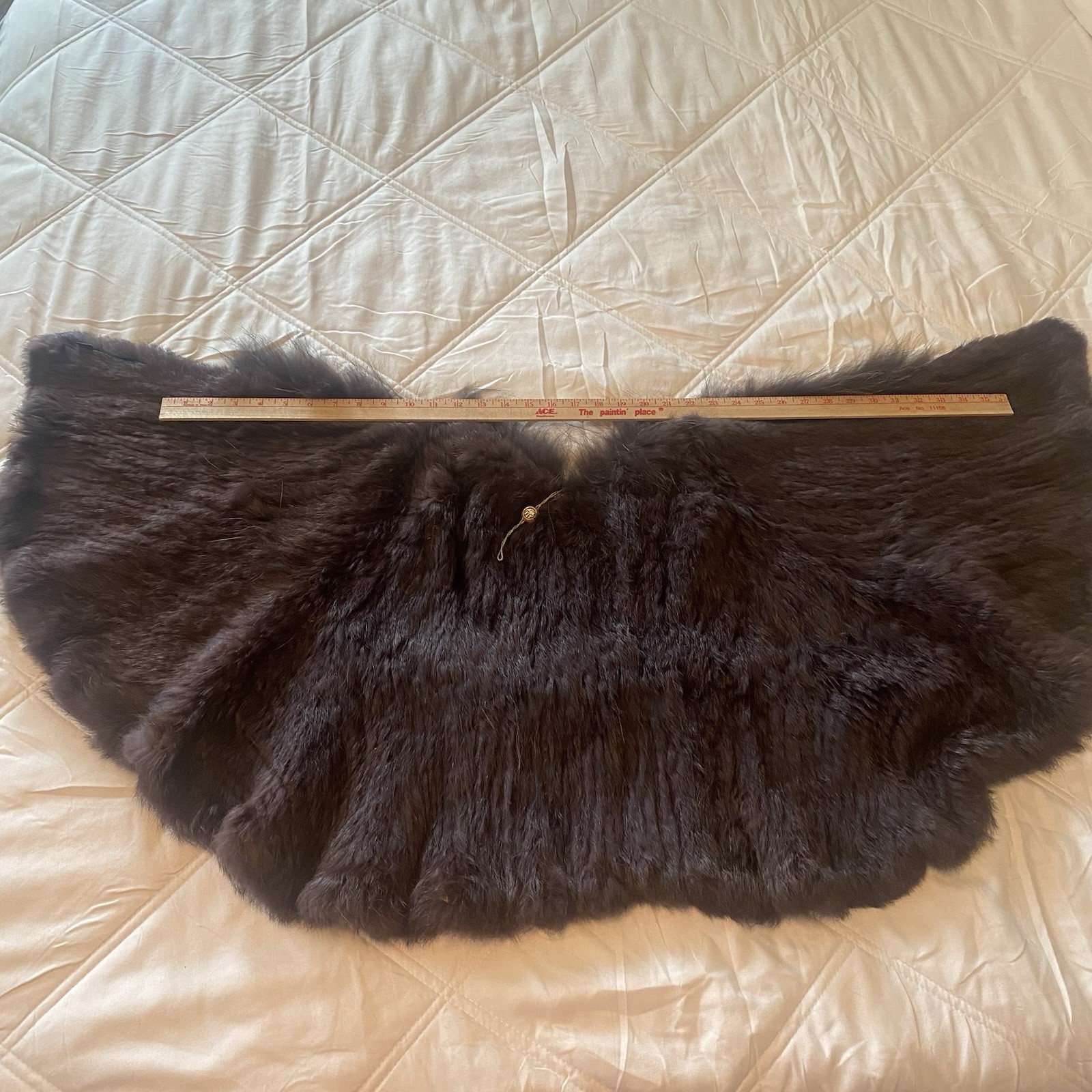 Vintage Italian Fur Cape Shawl Stole Wrap Cape (ONE SIZE) Rabbit Raccoon Italy
