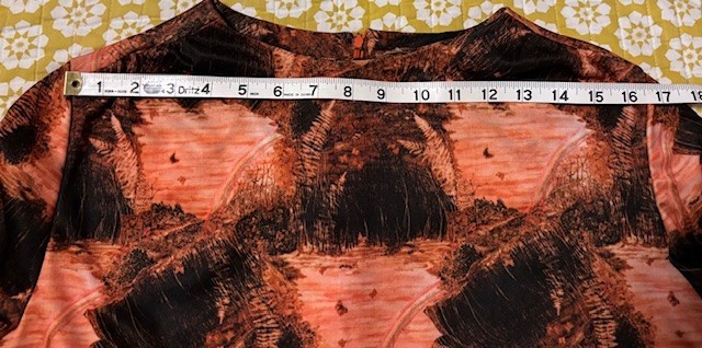 Vintage Handmade Blouse & Skirt Polyester Brown Rust and Black Colors