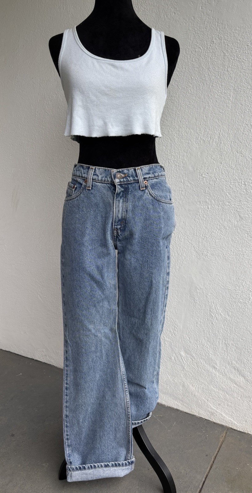 VTG 1998 LEVIS Women’s 517 Low Rise BOOT Sexy Blank Tab Jeans.24”/31.5”