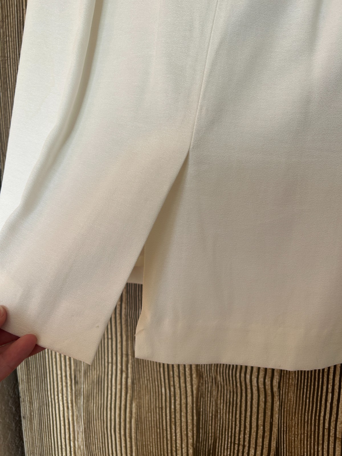 VTG R&M Richards Karen Kwong Ivory Suit Sz 14W Ivory Embroidered Bride Wedding