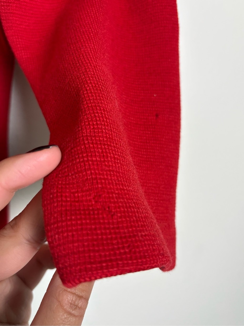 Joseph Magnin Pure Wool Red Long-Sleeve Knit Sheath Dress Size 8