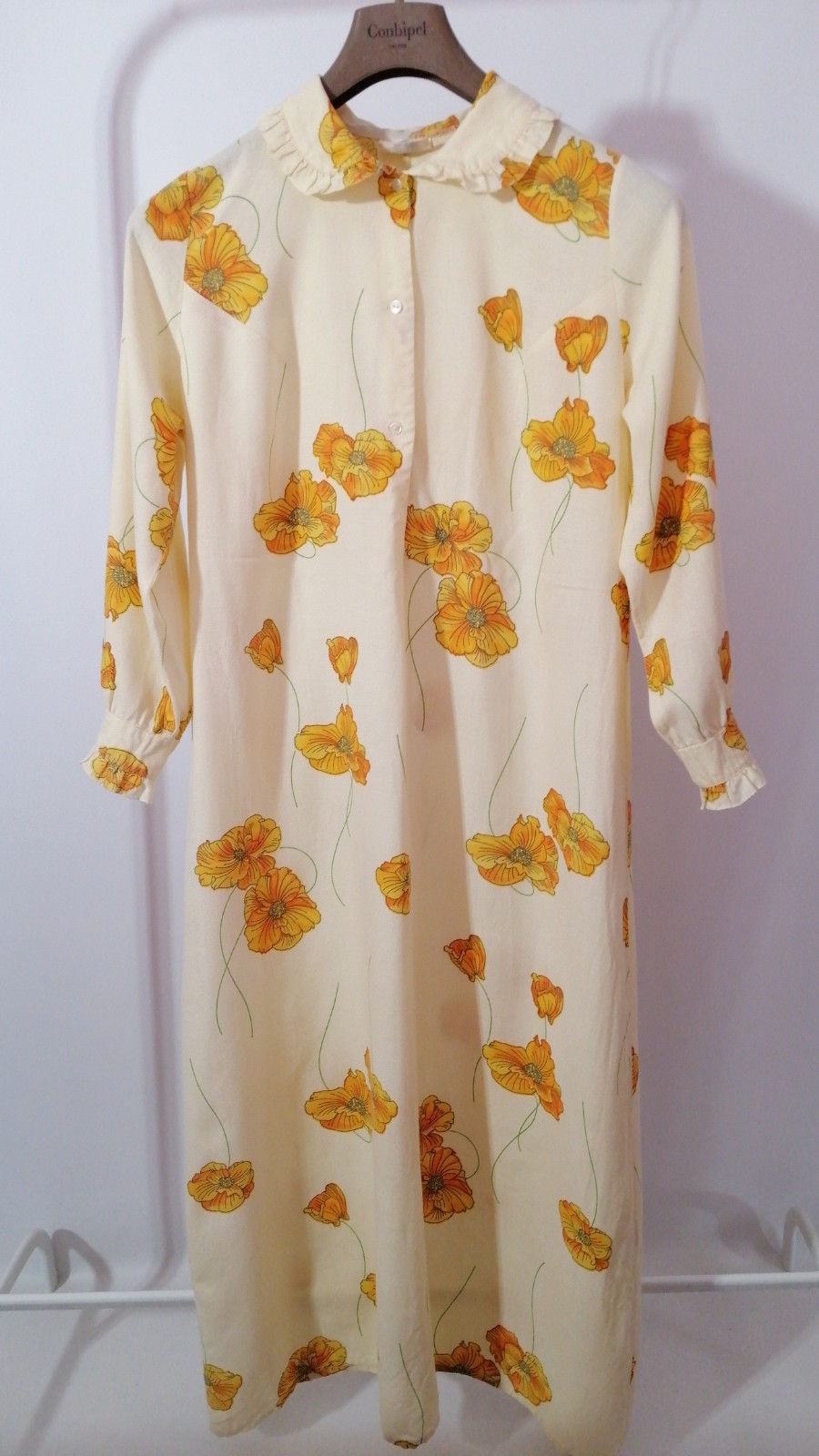 Vintage 70’/ ’80 Beldona Floral House Dress Lounge Gown Modal Cotton EU 40