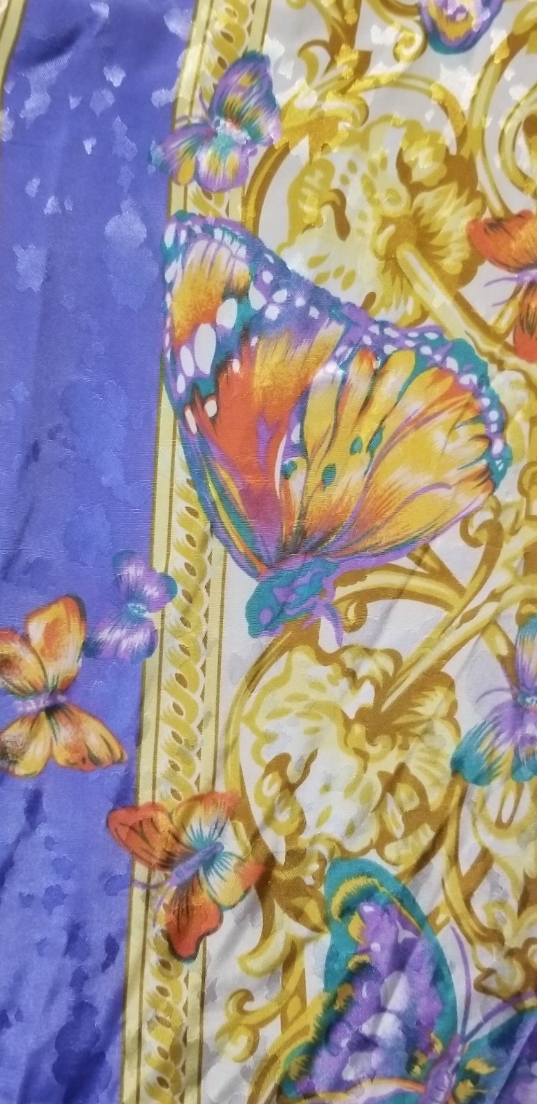 Vintage Ruth Norman New York Caftan Housecoat Dress Pullover Floral Butterfly L