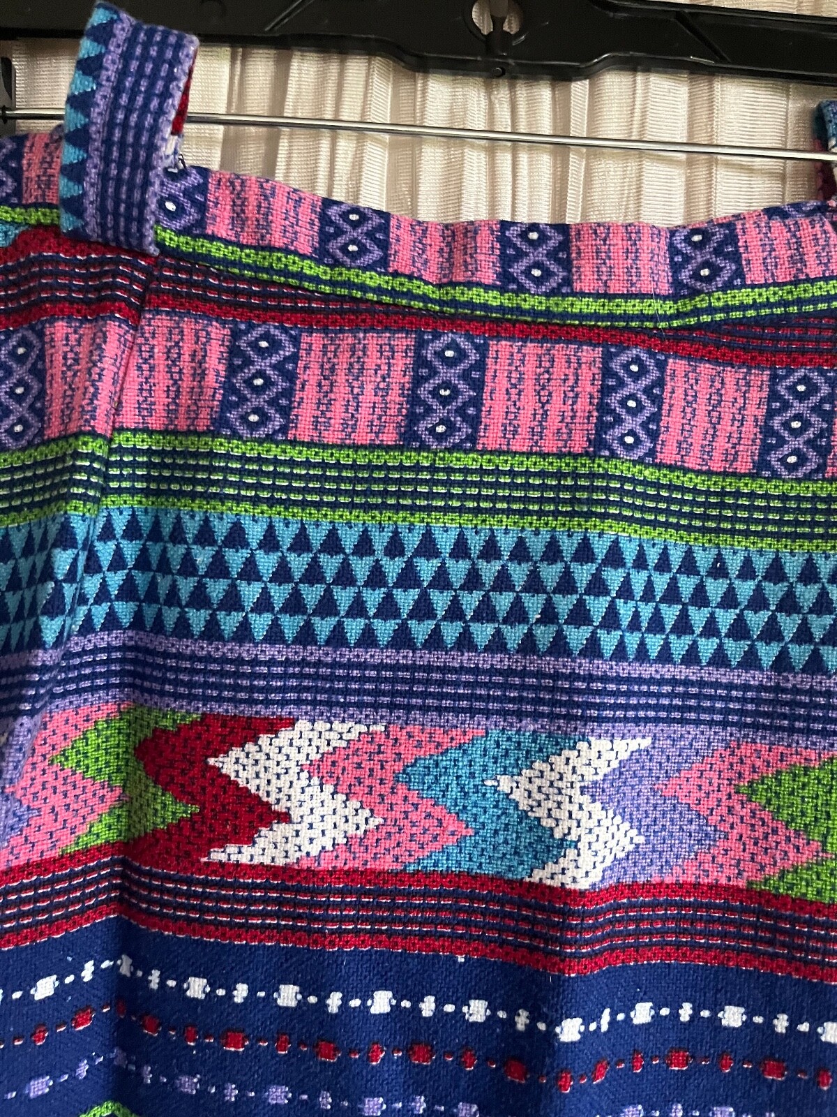Vintage Prestige Boston maxi skirt Southwest pattern button front S/M unlined