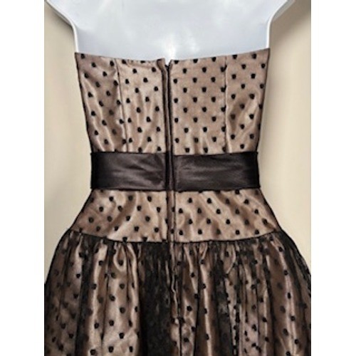 GUNNE SAX Jessica McClintock Dress 1 Black Champagne 90’s Prom Whimsigoth Glam