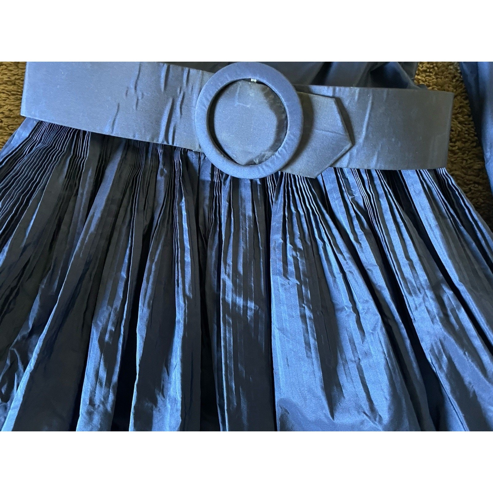 Vintage 80s Puff Sleeves Taffeta Full Skirt Prom Party Dress Jill Richards Sz 6