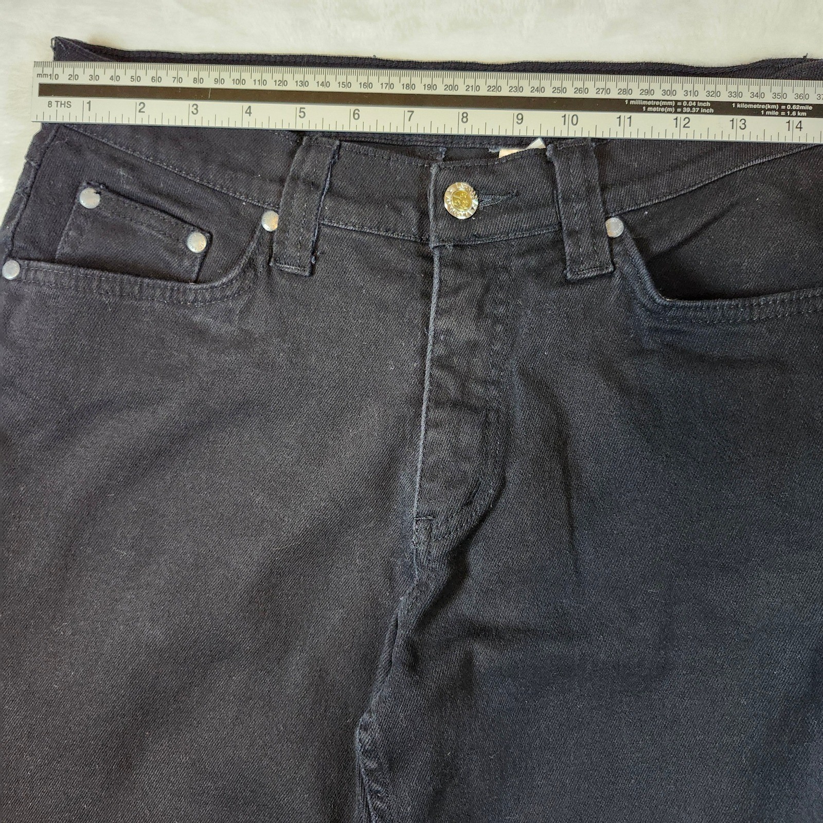 Lawman Western Jeans Womens 27 Black Excellent High Rise Bootcut Denim Vintage