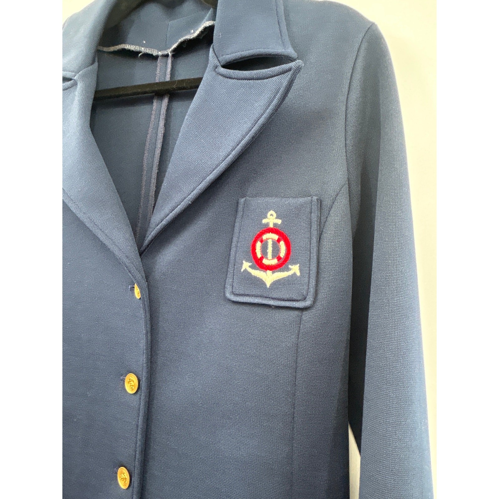 Classic Vintage Navy Tailored Blazer Leisure Jacket Nautical Preppy Size S/M?