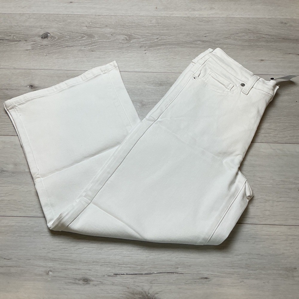 Banana Republic Wide-Leg Cropped Jean White Size 27/4 New With Tags