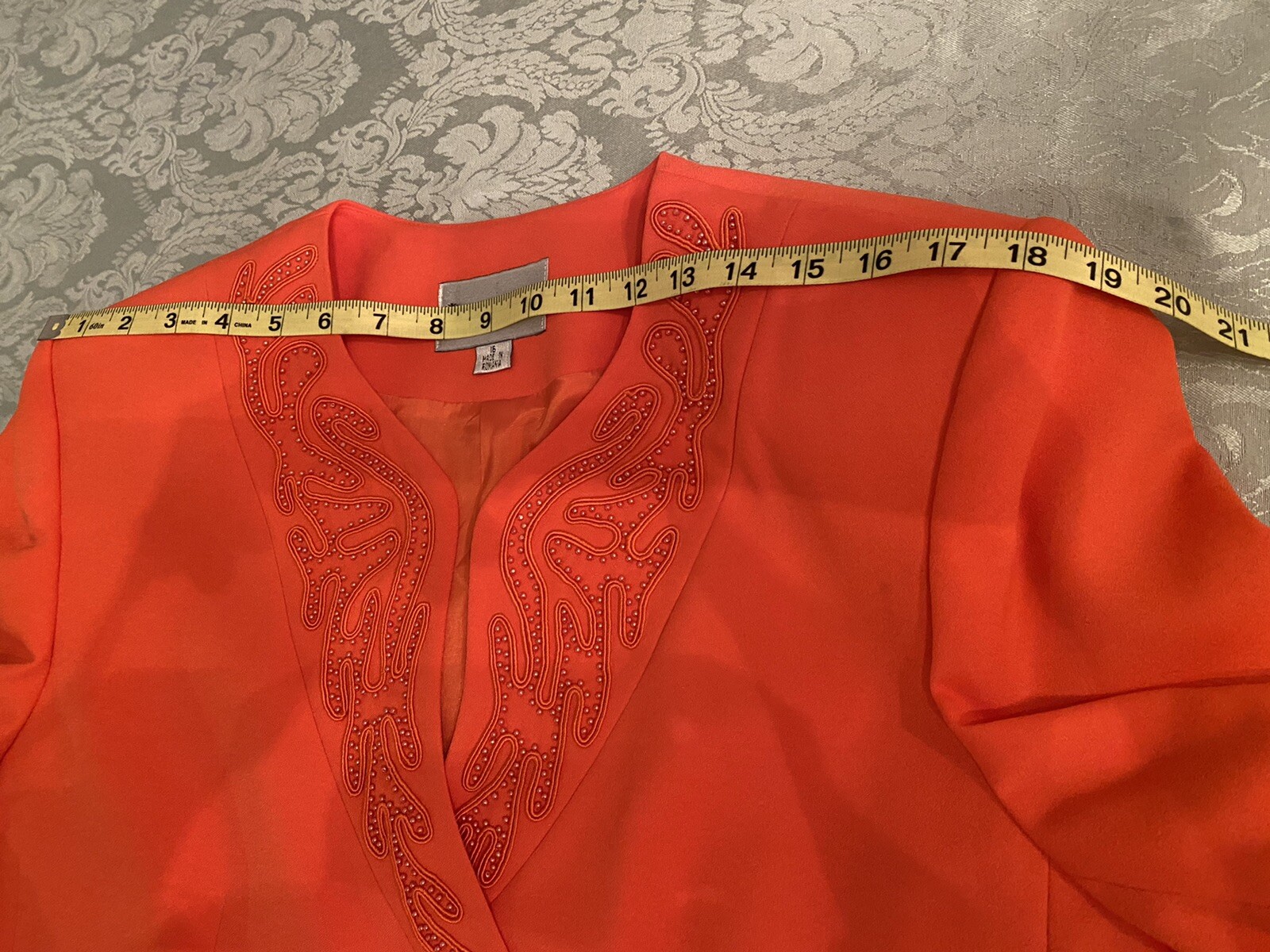 Vintage 80’s NWT Size 16 John Meyer of Norwich Salmon Blazer Jacket Beaded $169
