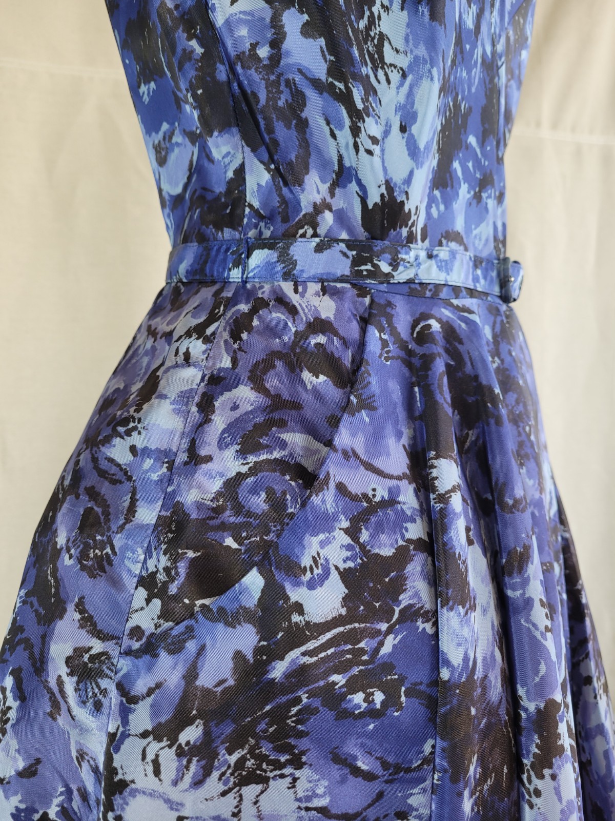 1950s Jay Herbert Tafetta Cocktail Dress w/ Crinoline