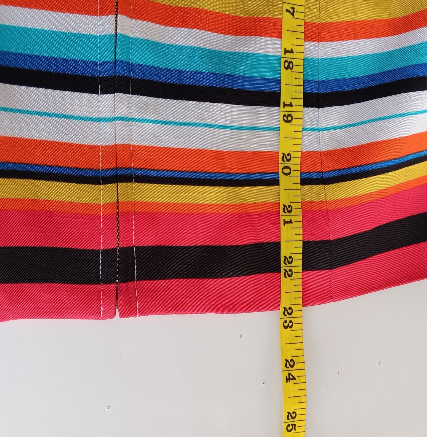 VTG Mishca Collared Rainbow Stripe Multi Color Full Zip Blazer Jacket Sz Large