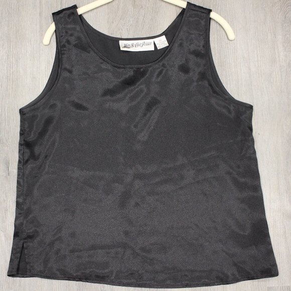 Vintage Yves St. Clair Polyester Black Camisole Size Possibly Petite Medium