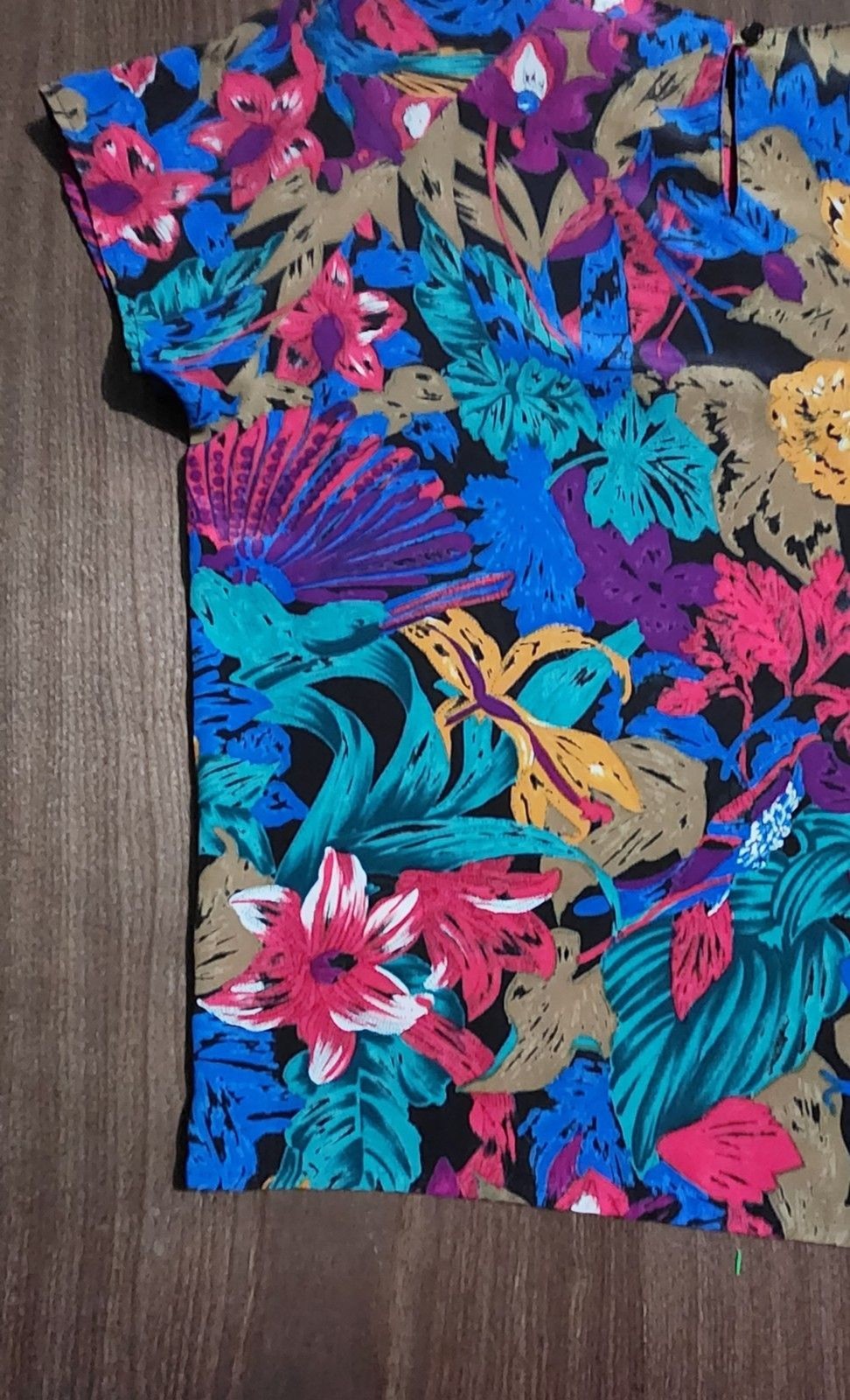 Vintage blouse, size M Impressions of California floral blue/pink Multicolo
