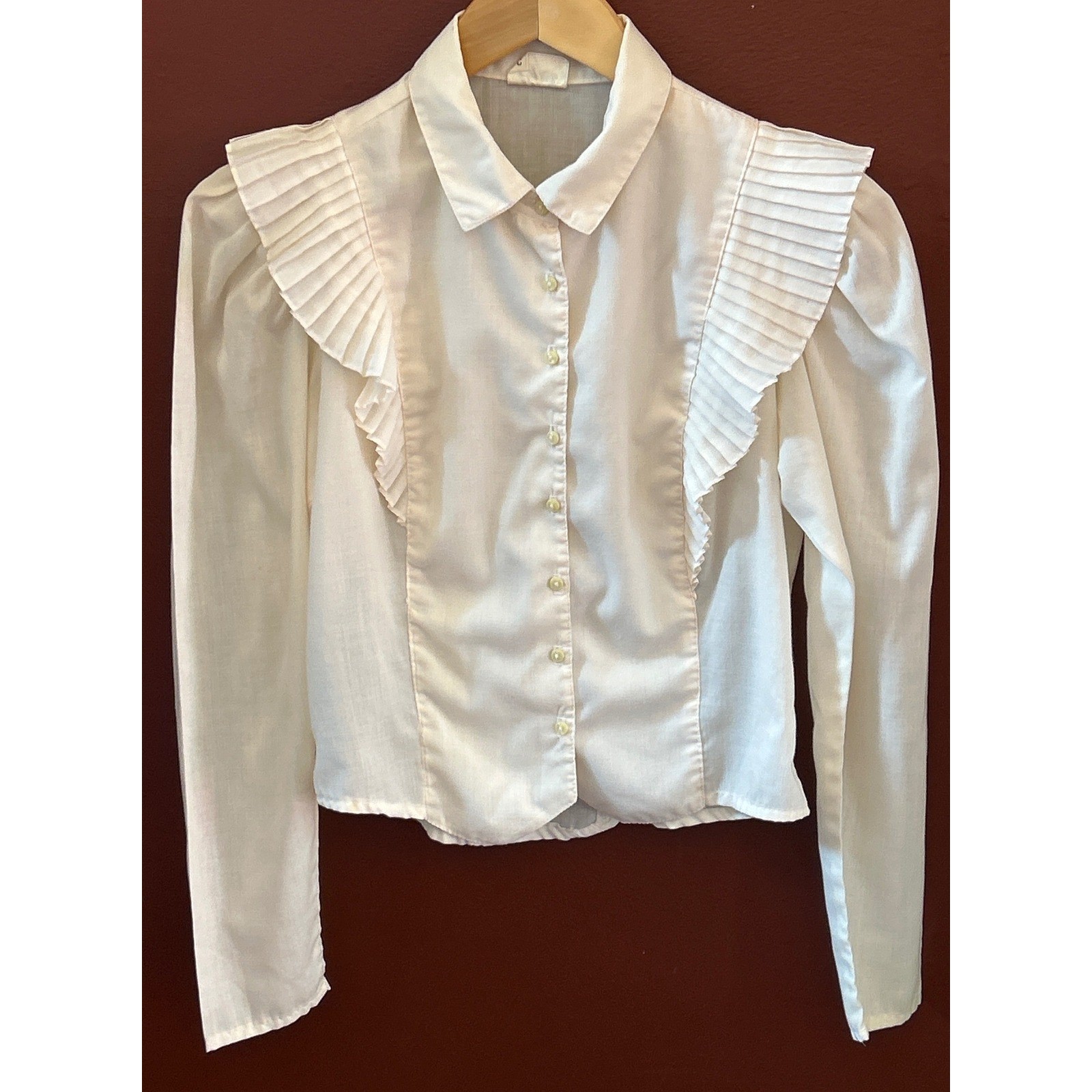 Vintage Byer California Blouse Victorian Regencycore Coquette Romantic Ivory