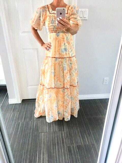 Vintage 1970’s Miss Renfrew by Holt Renfrew Prairie, cottage core dress size s